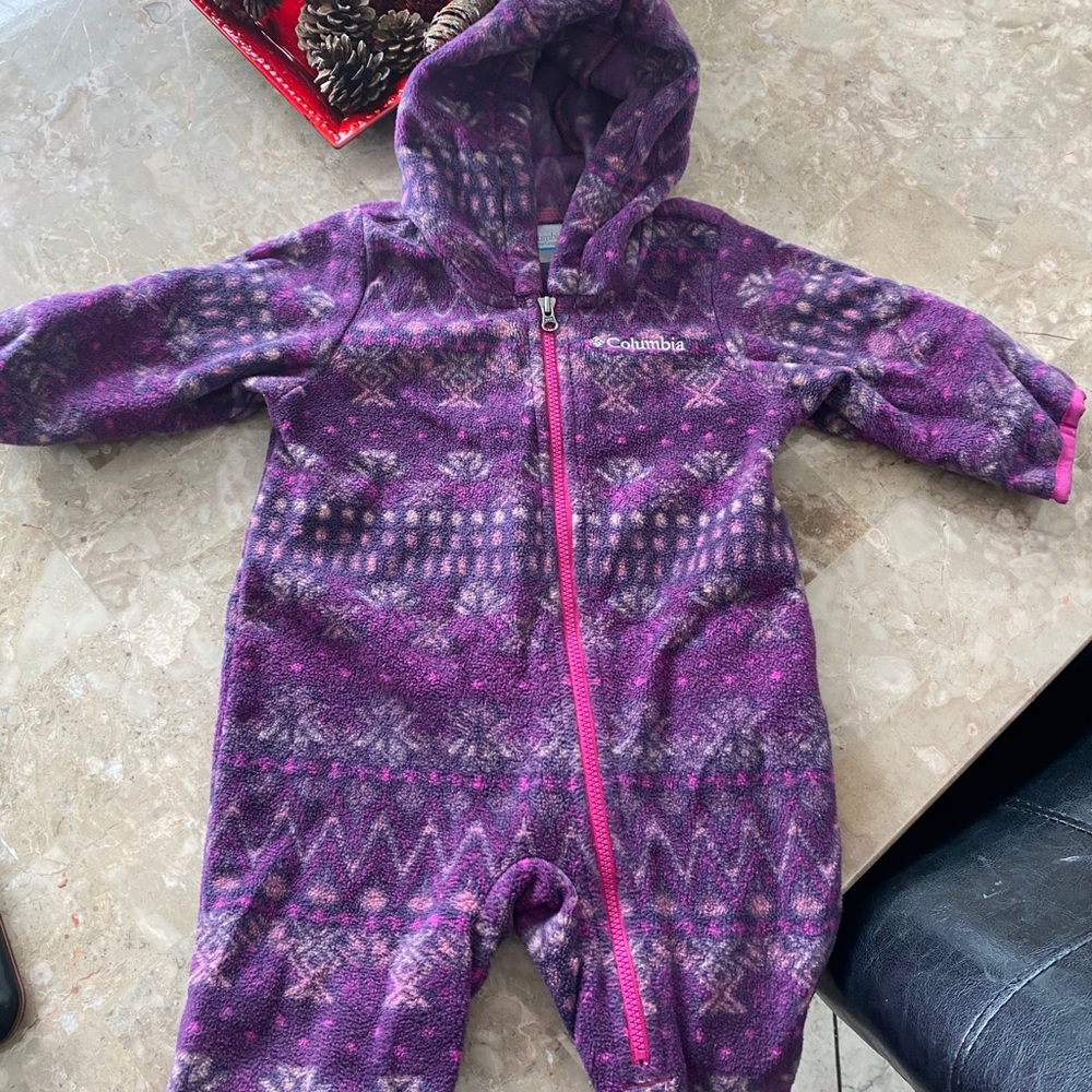 Columbia baby girl snow-top bunting